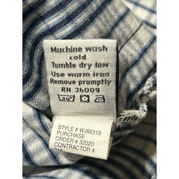 Calvin Klein CK Blue Plaid‎ Jean Jacket Women's L - Denim Cropped - Picture 8 of 8